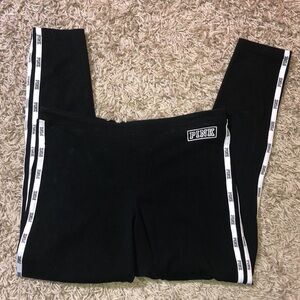 Victoria’s Secret pink pants black and white leggings size large yoga wear cloth
